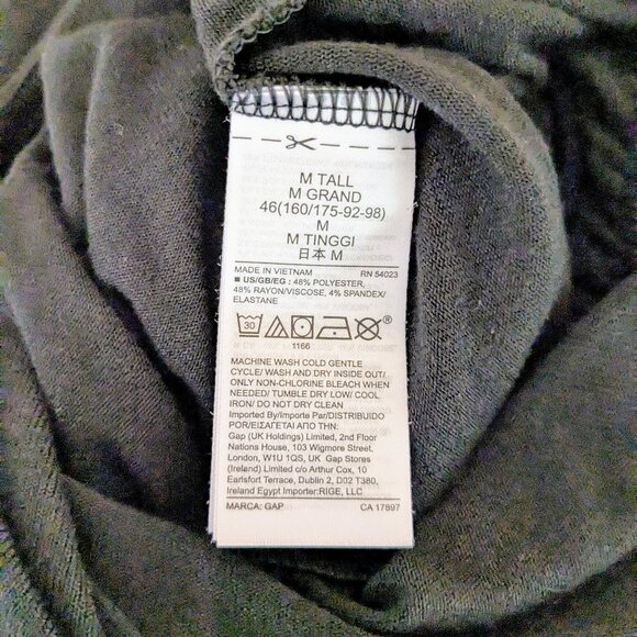 GAP Women's Short Cap Sleeve VNeck Jumpsuit Size M Tall Black NWOT - Picture 6 of 6